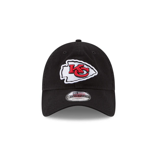 Kansas City Chiefs Core Classic Black 9TWENTY Adjustable Hat