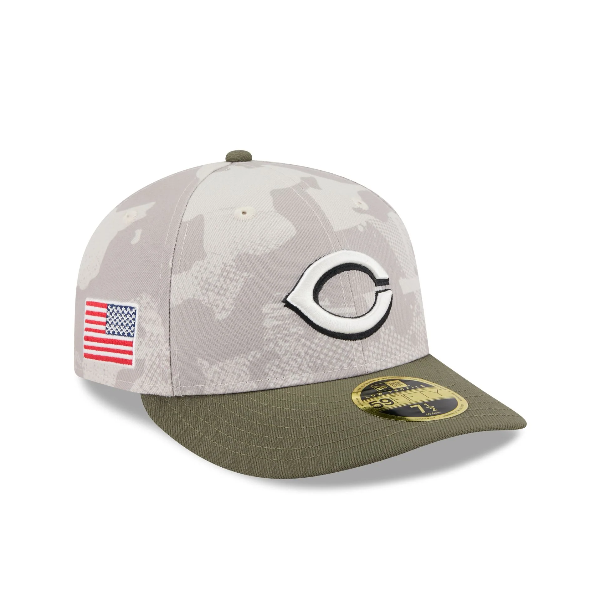 Cincinnati Reds Armed Forces Day 2025 Low Profile 59FIFTY Fitted Hat