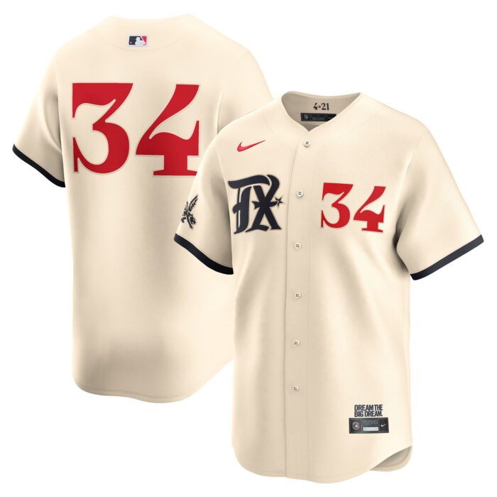 Men’s Texas Rangers Nolan Ryan Nike Natural City Connect Limited Player Jersey