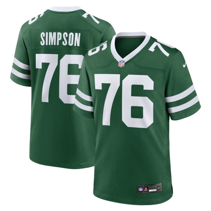 Men’s New York Jets John Simpson Nike Legacy Green Game Jersey
