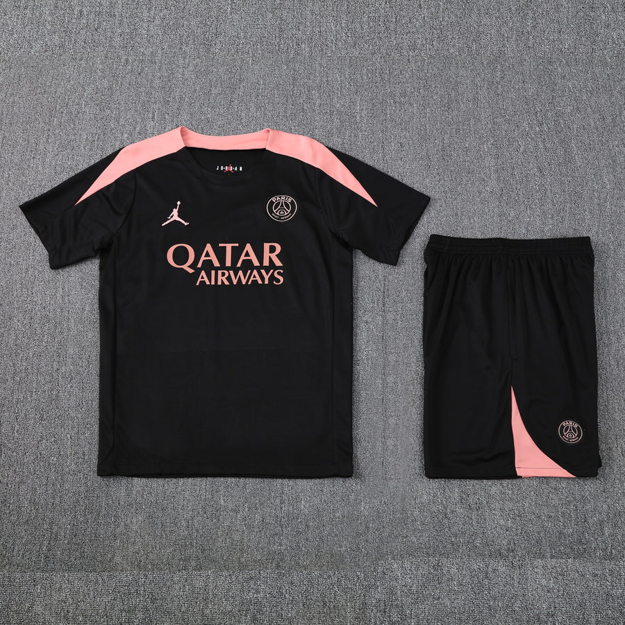 Kit Shirt + Shorts PSG Black/Pink Training 25/26