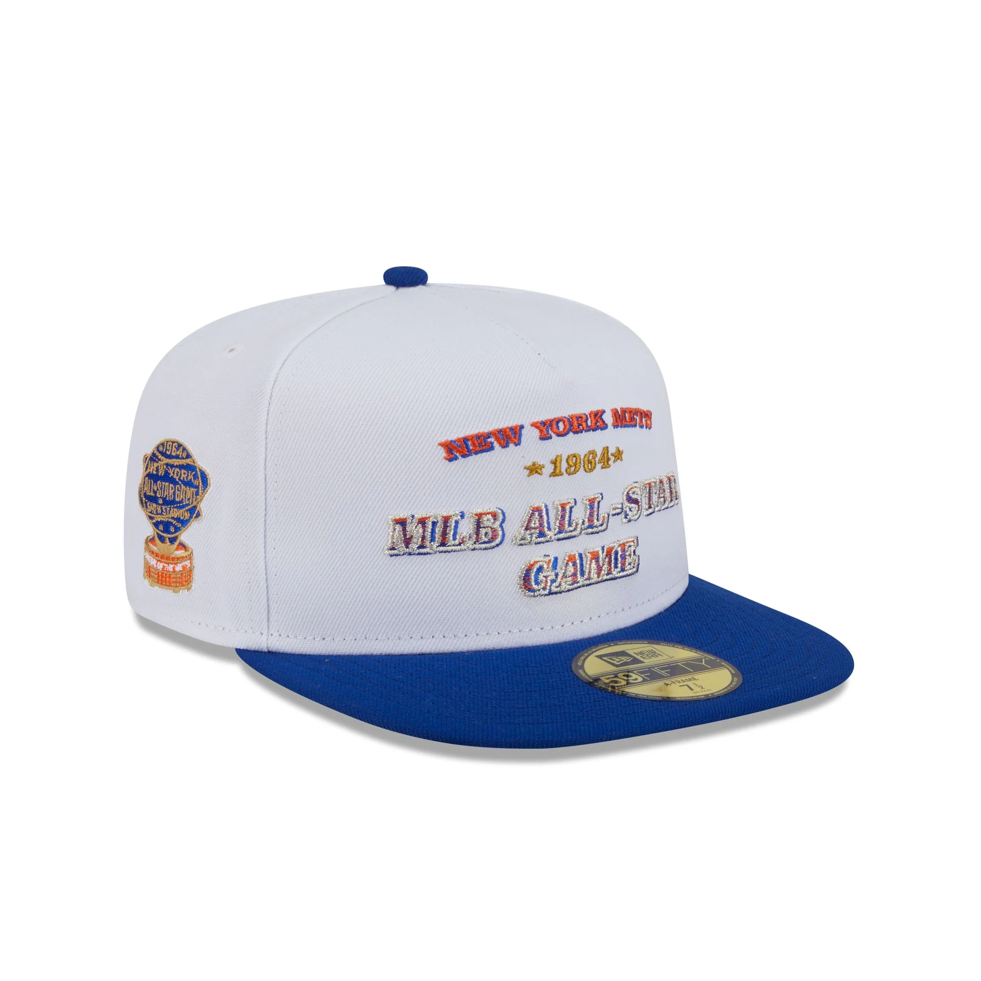 New York Mets Summer Derby White 59FIFTY A-Frame Fitted Hat