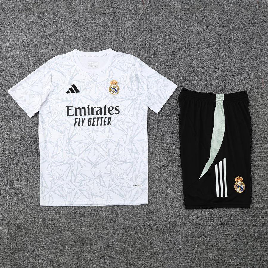 Kit Shirt + Shorts Real Madrid White/Black Training 25/26