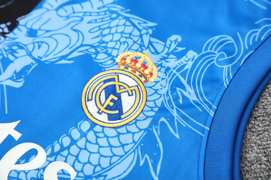 Kit Tank Top + Shorts Real Madrid Black/Blue Training 25/26