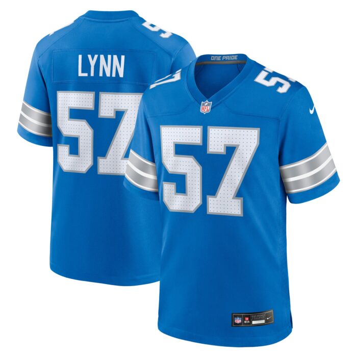 Men’s Detroit Lions Nate Lynn Nike Blue Game Jersey