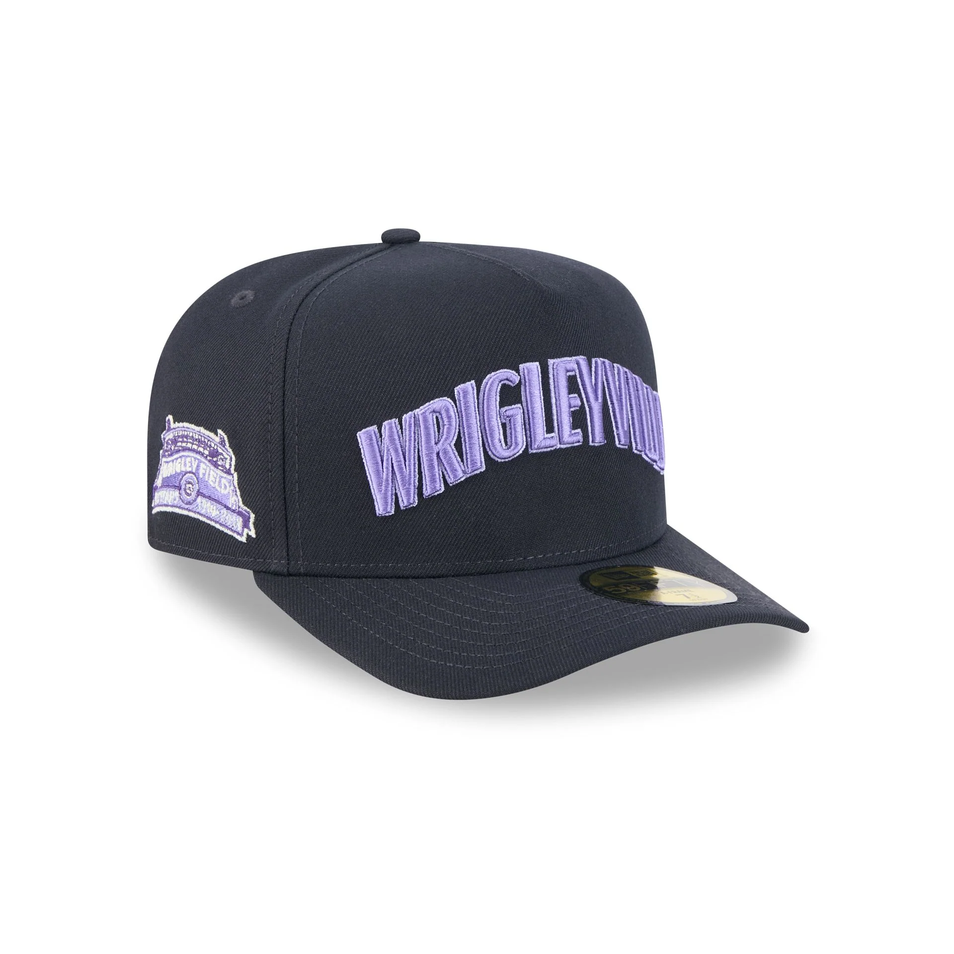 Chicago Cubs Navy Lavender 59FIFTY A-Frame Fitted Hat