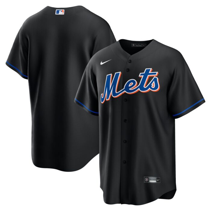 Men’s New York Mets Nike Black 2022 Alternate Replica Team Jersey