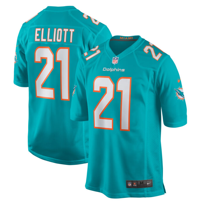 Men’s Miami Dolphins DeShon Elliott Nike Aqua Game Player Jersey