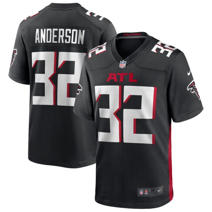 Men’s Atlanta Falcons Jamal Anderson Nike Black Game Retired Player Jersey