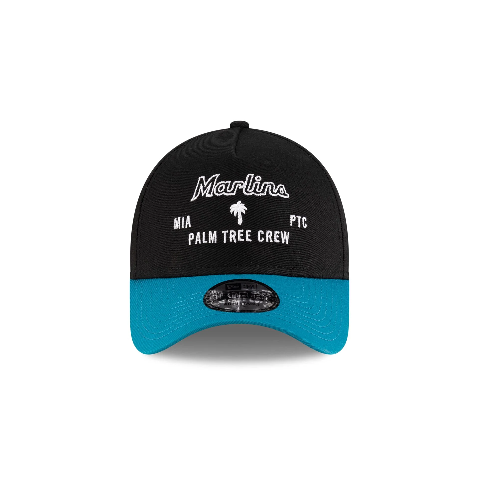 Palm Tree Crew x Miami Marlins Black 9FORTY A-Frame Snapback Hat