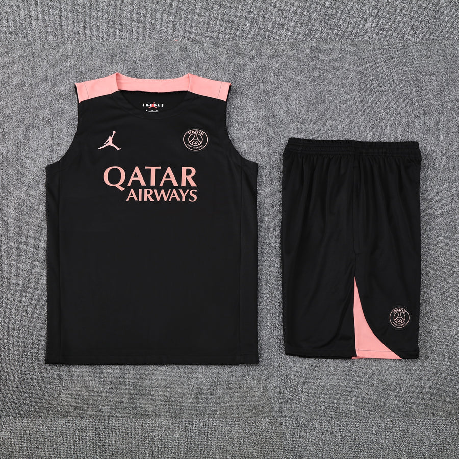 Kit Tank Top + Shorts PSG Black/Pink Training 25/26