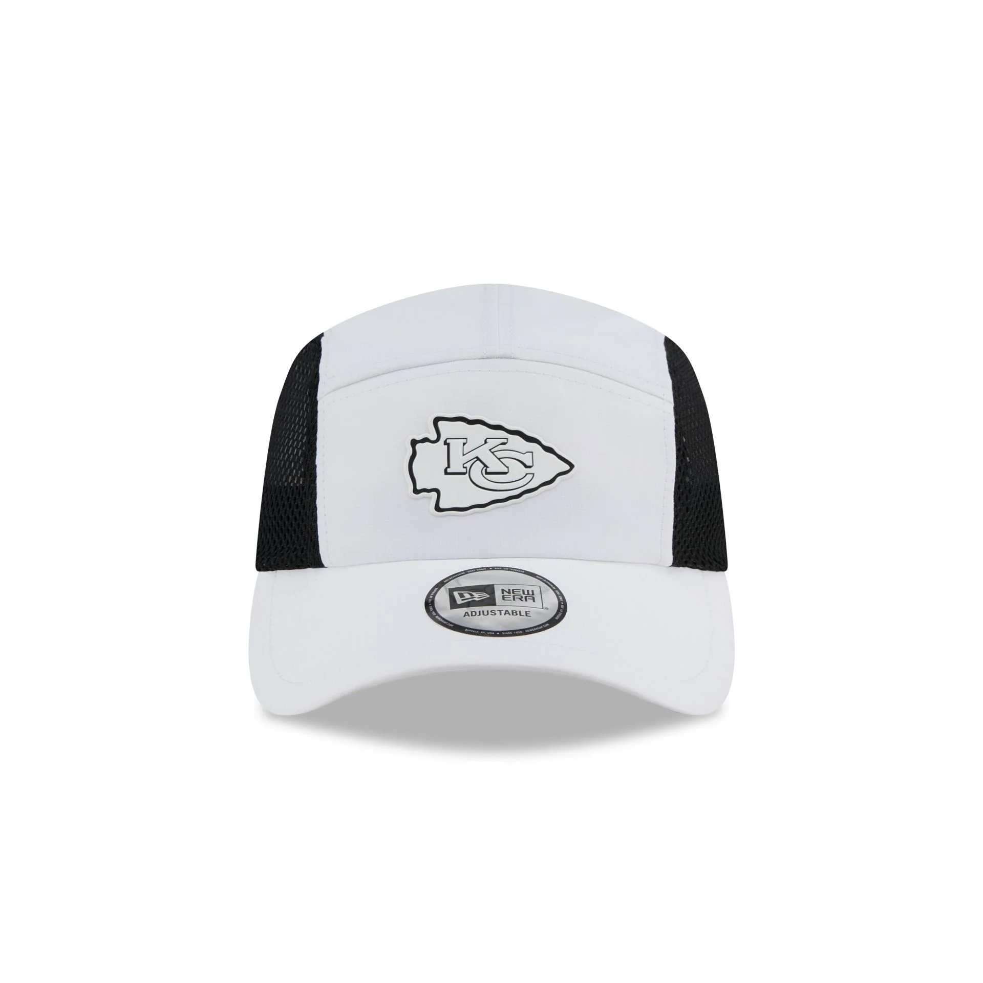 Kansas City Chiefs White Poly Runner Adjustable Hat