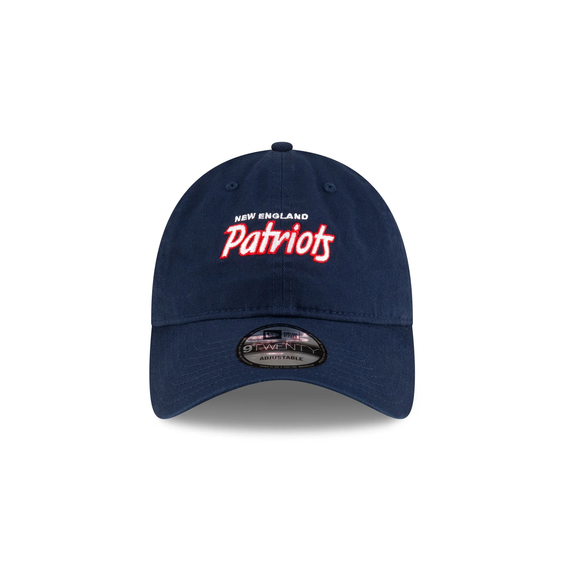 New England Patriots Washed Script 9TWENTY Adjustable Hat