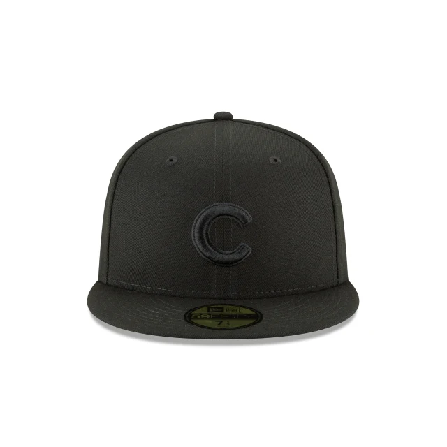 Chicago Cubs Blackout Basic 59FIFTY Fitted Hat
