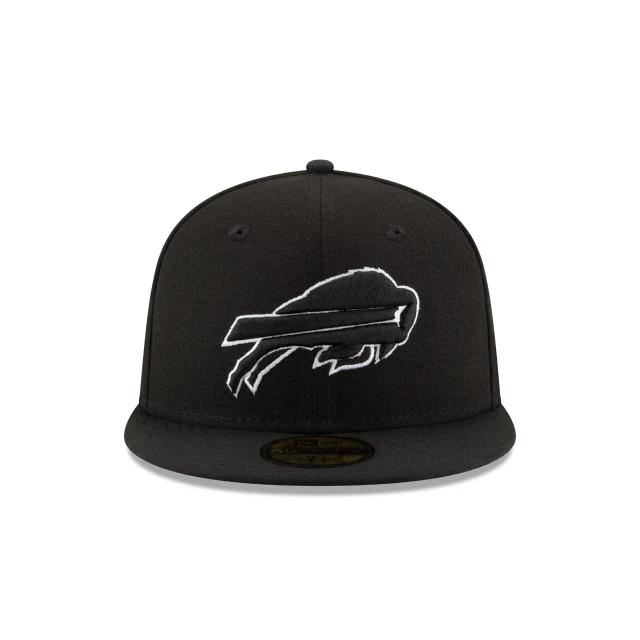Buffalo Bills Black & White 59FIFTY Fitted Hat
