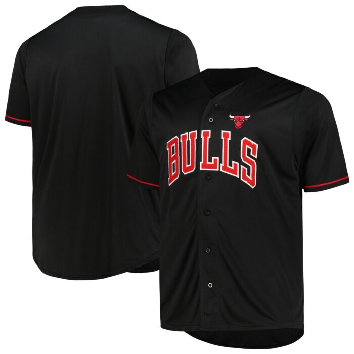 Men’s Chicago Bulls Profile Black Big & Tall Pop Jersey