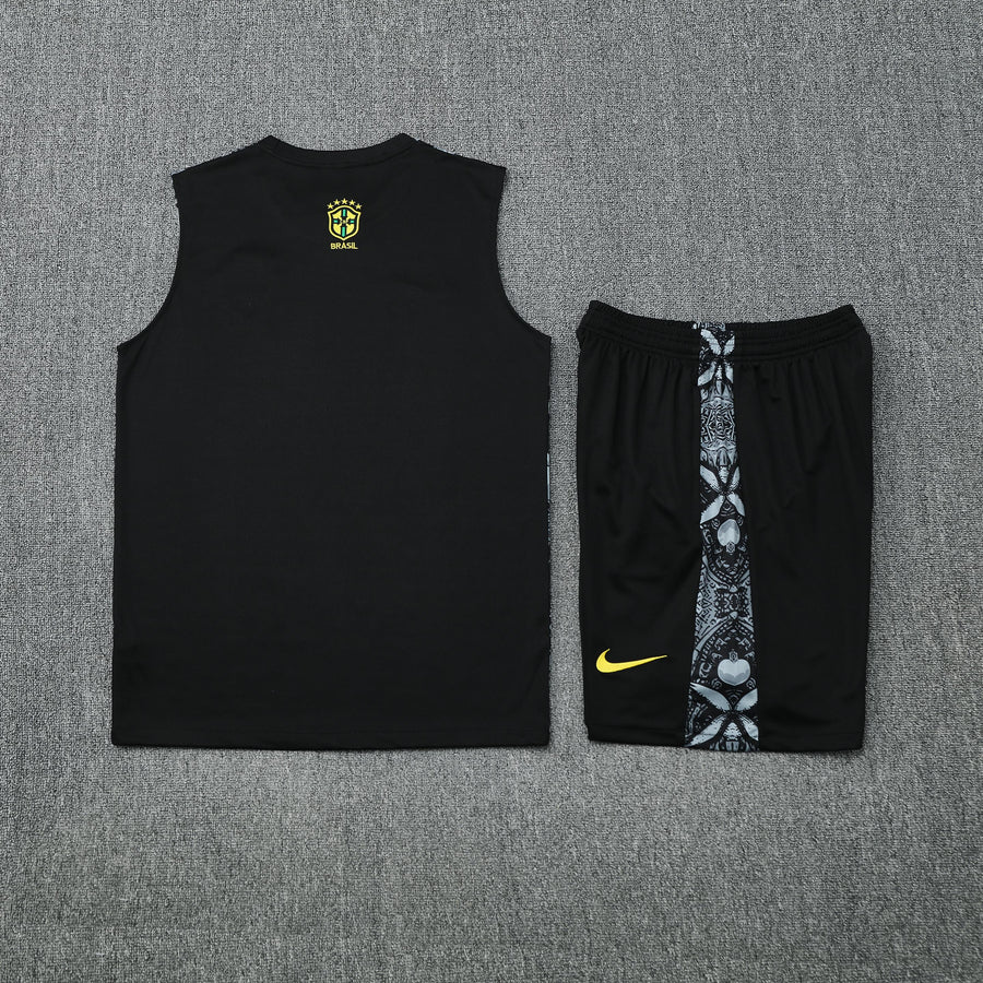 Kit Tank Top + Shorts Brazil Christ the Redeemer Gray Training 25/26