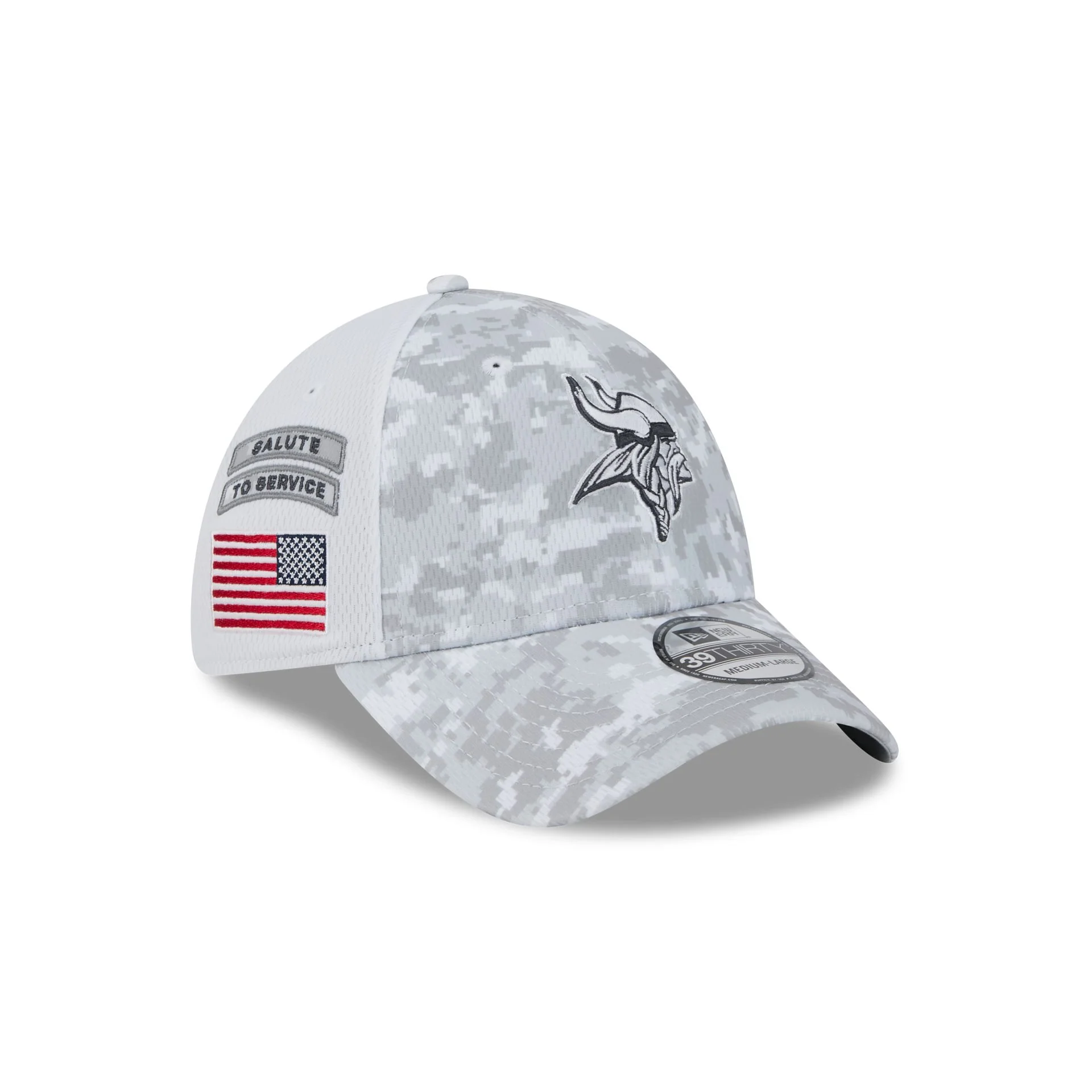 Minnesota Vikings 2024 Salute to Service 39THIRTY Stretch Fit Hat