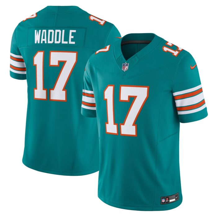 Men’s Miami Dolphins Jaylen Waddle Nike Aqua Vapor F.U.S.E. Limited Jersey