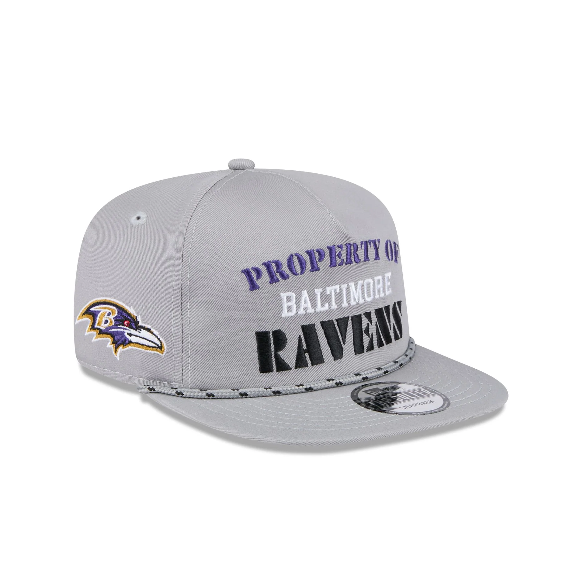 Baltimore Ravens Vintage Gray Rope Golfer Hat