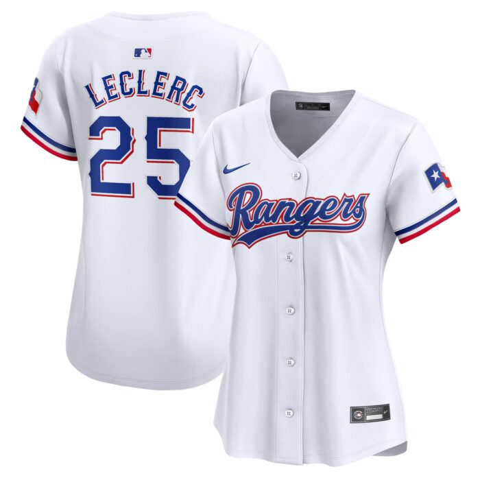 Women’s Texas Rangers José Leclerc Nike White Home Limited Player Jersey