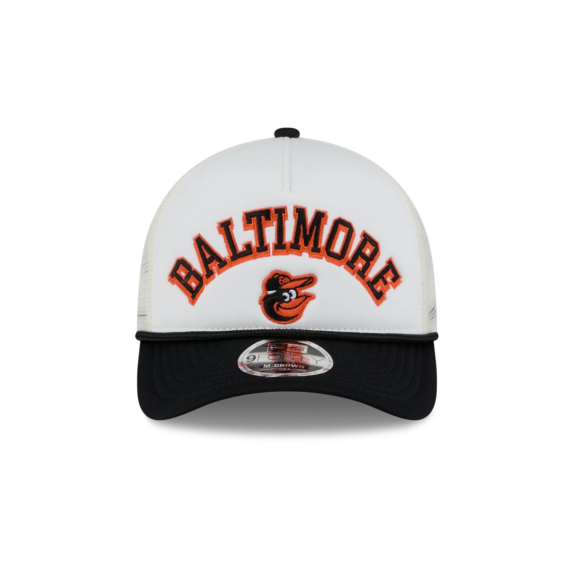 Baltimore Orioles Chrome Arch 9FORTY M-Crown A-Frame Trucker Hat