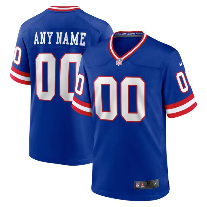 Men’s New York Giants Nike Royal Classic Custom Game Jersey