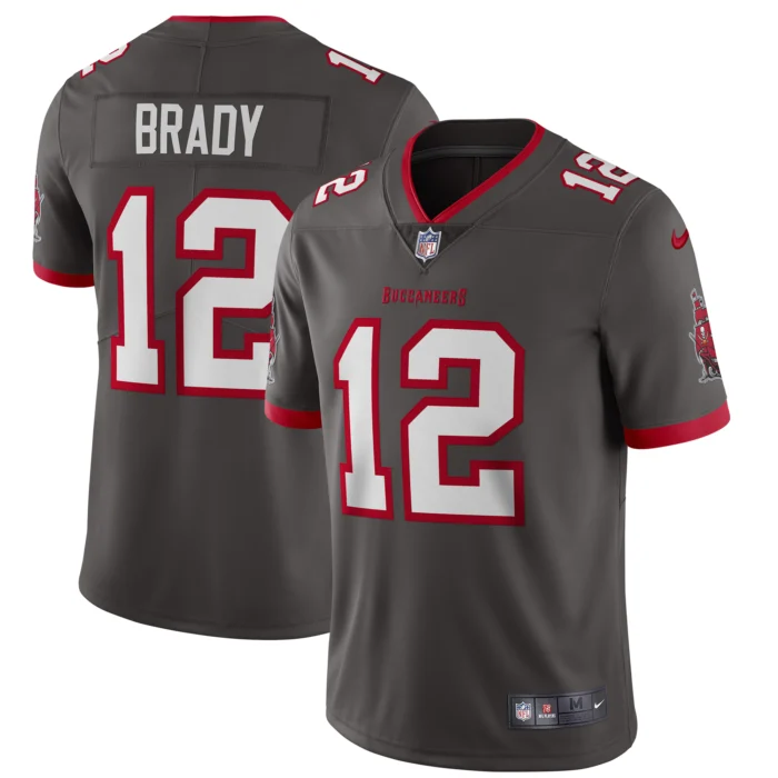 Men’s Tampa Bay Buccaneers Tom Brady Nike Pewter Alternate Vapor Limited Jersey