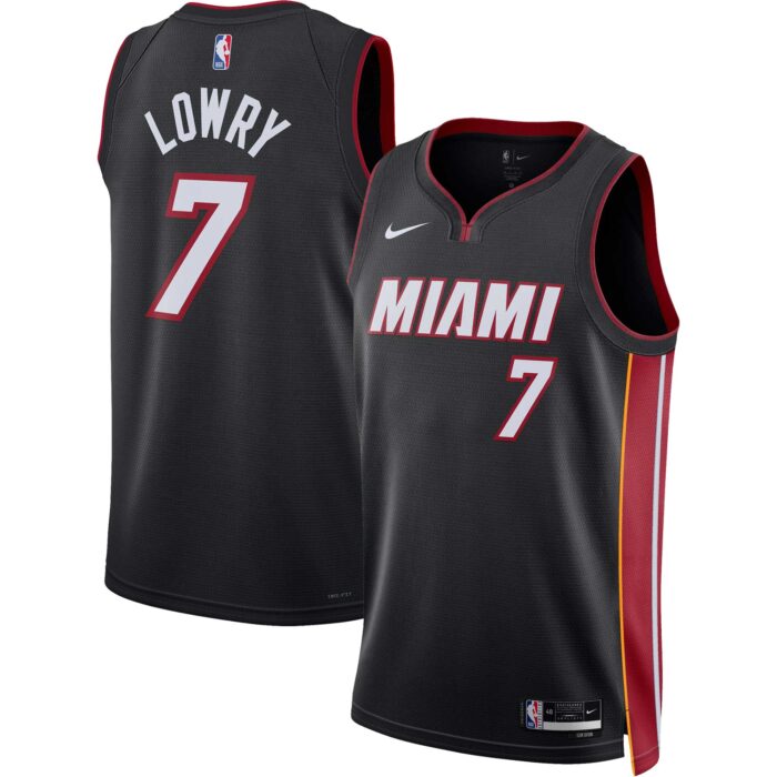 Unisex Miami Heat Kyle Lowry Nike Black Swingman Jersey – Icon Edition