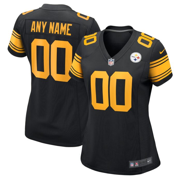 Women’s Pittsburgh Steelers Nike Black Alternate Custom Game Jersey