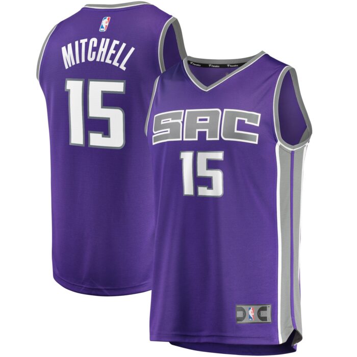 Youth Sacramento Kings Davion Mitchell Fanatics Purple Fast Break Replica Jersey – Icon Edition