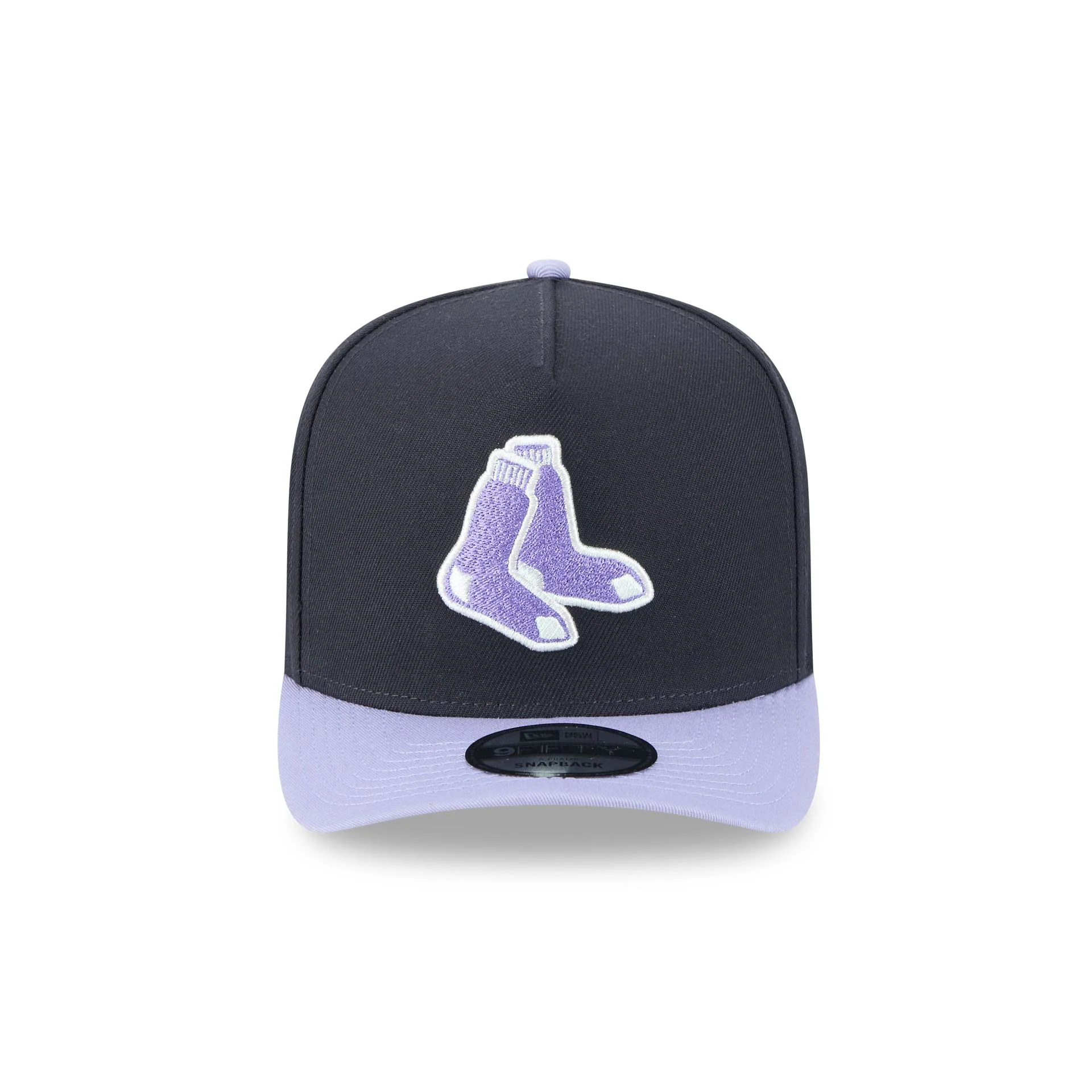Boston Red Sox Navy Lavender 9FIFTY A-Frame Snapback Hat