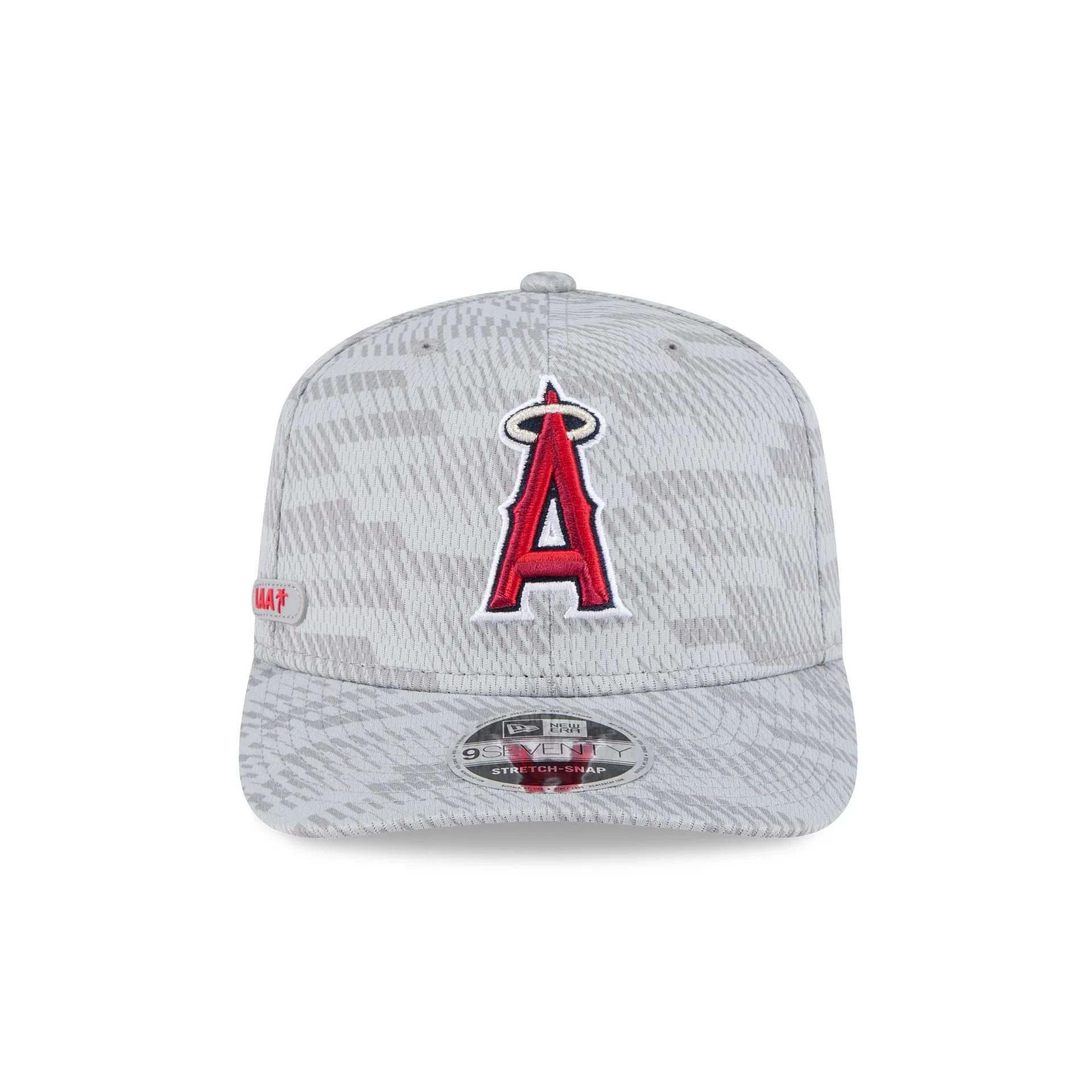 Los Angeles Angels 2025 Clubhouse Gray 9SEVENTY Stretch-Snap Hat