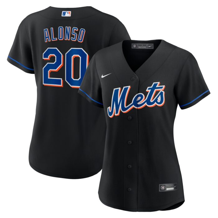 Women’s New York Mets Pete Alonso Nike Black 2022 Alternate Replica Player Jersey