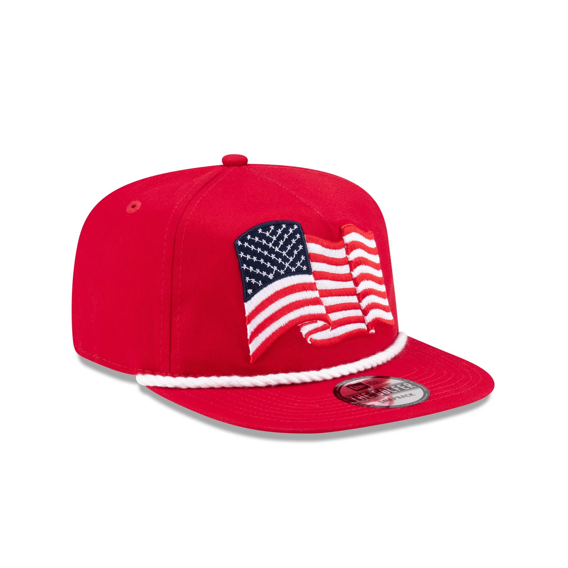 New Era Cap American Flag Red Golfer Hat