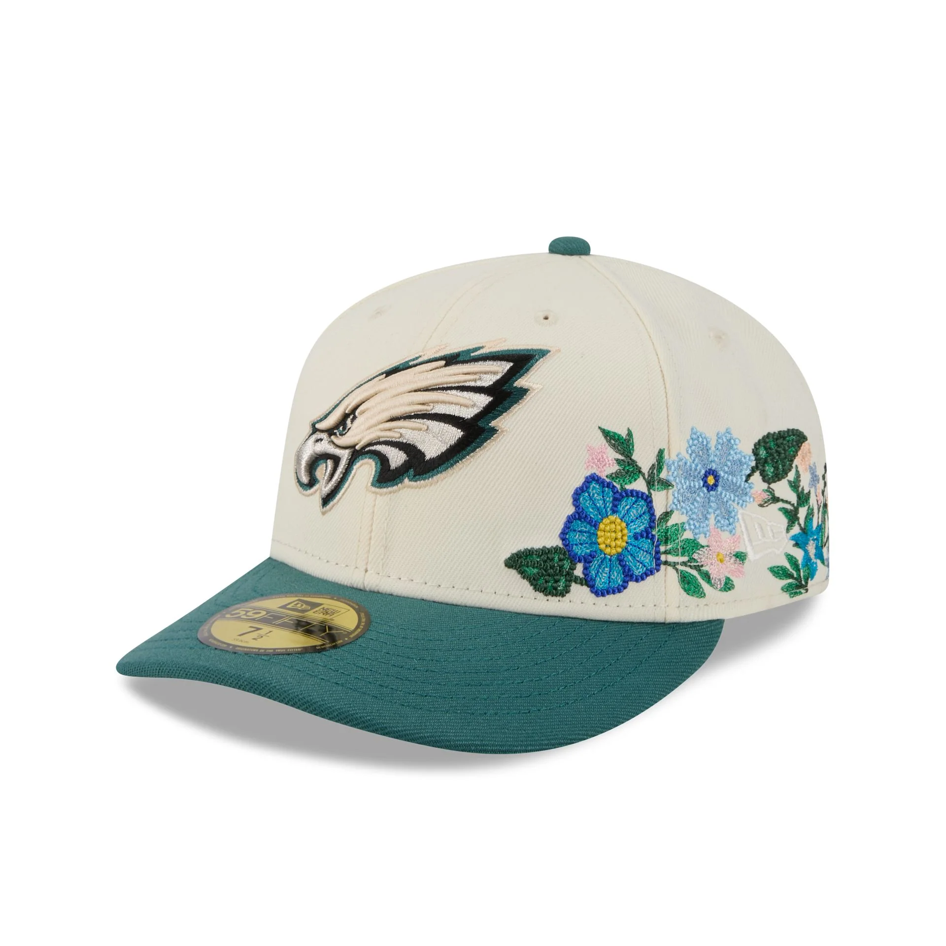 Philadelphia Eagles Tonal Florals White 59FIFTY Fitted Hat