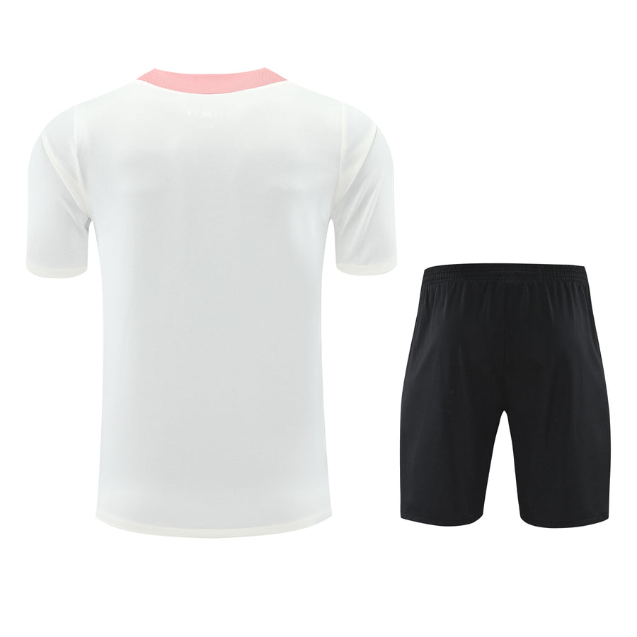 Kit Shirt + Shorts PSG White/Black/Pink Training 25/26