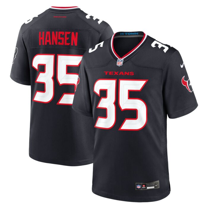 Men’s Houston Texans Jake Hansen Nike Navy Team Game Jersey