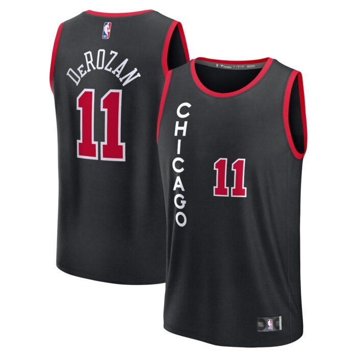 Youth Chicago Bulls DeMar DeRozan Fanatics Black Fast Break Jersey – City Edition