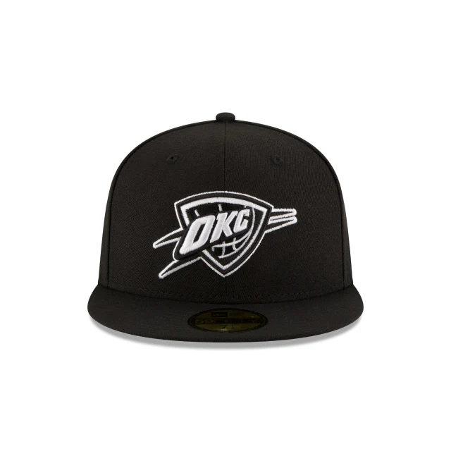 Oklahoma City Thunder Black & White 59FIFTY Fitted Hat