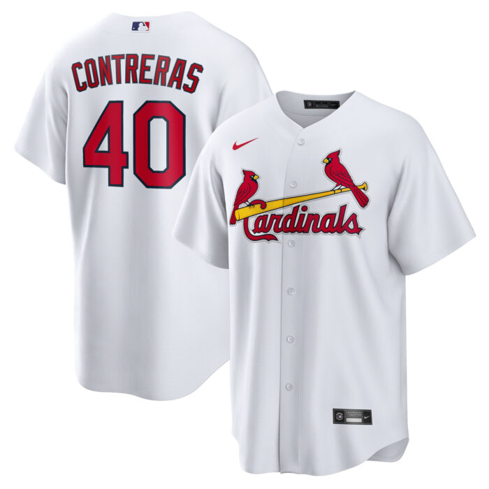 Men’s St. Louis Cardinals Willson Contreras Nike White Home Official Replica Player Jersey