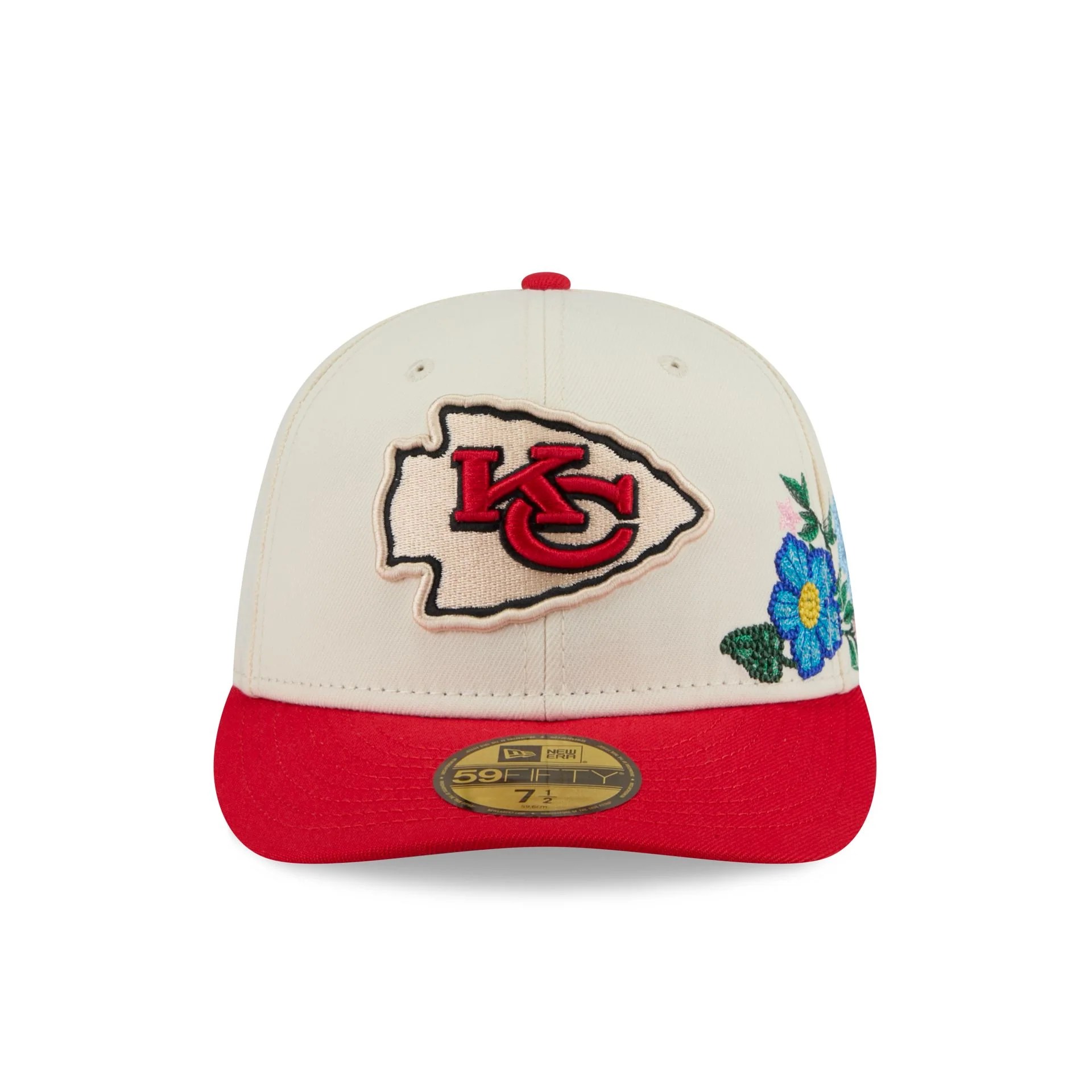 Kansas City Chiefs Tonal Florals White 59FIFTY Fitted Hat
