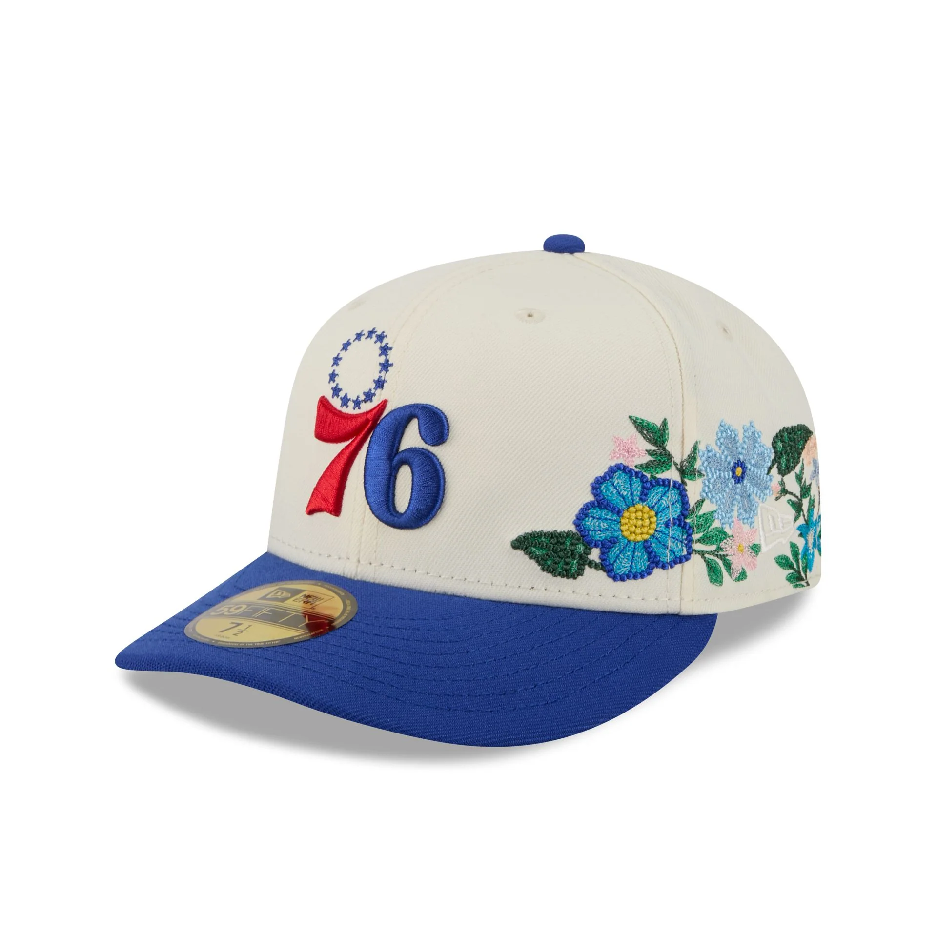Philadelphia 76ers Tonal Florals White 59FIFTY Fitted Hat
