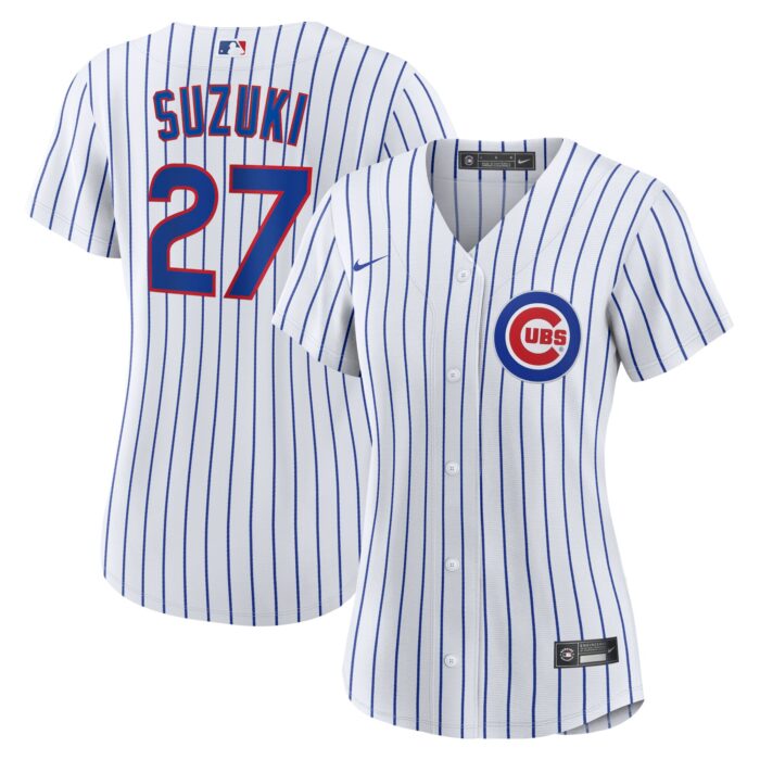 Women’s Chicago Cubs Seiya Suzuki Nike White Home Replica Jersey