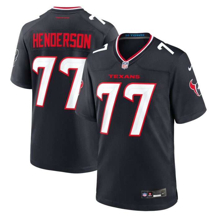 Men’s Houston Texans LaDarius Henderson Nike Navy Game Jersey