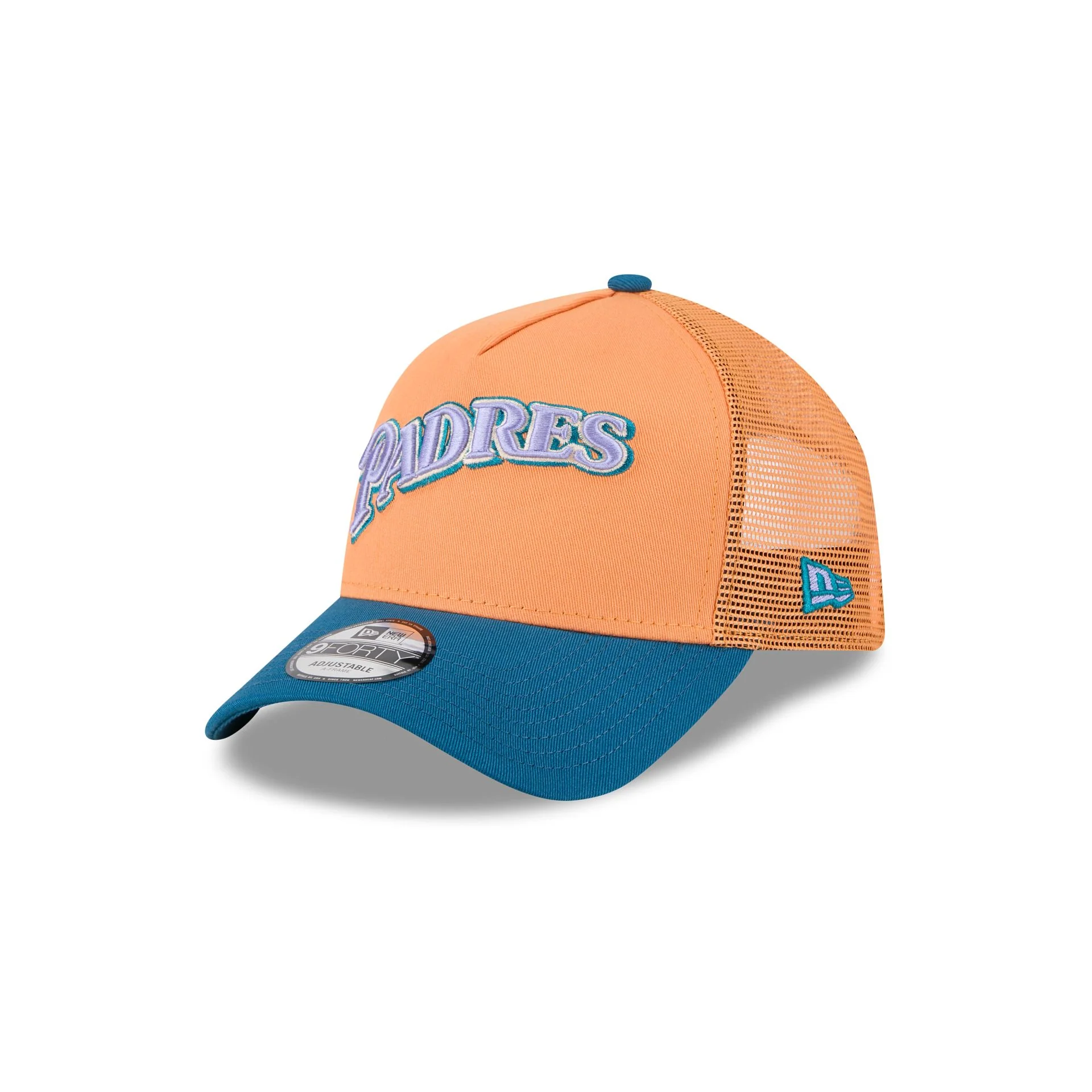 San Diego Padres Orange Glaze 9FORTY A-Frame Trucker Hat
