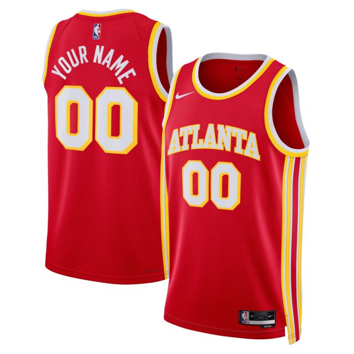 Unisex Atlanta Hawks Nike Red Swingman Custom Jersey – Icon Edition