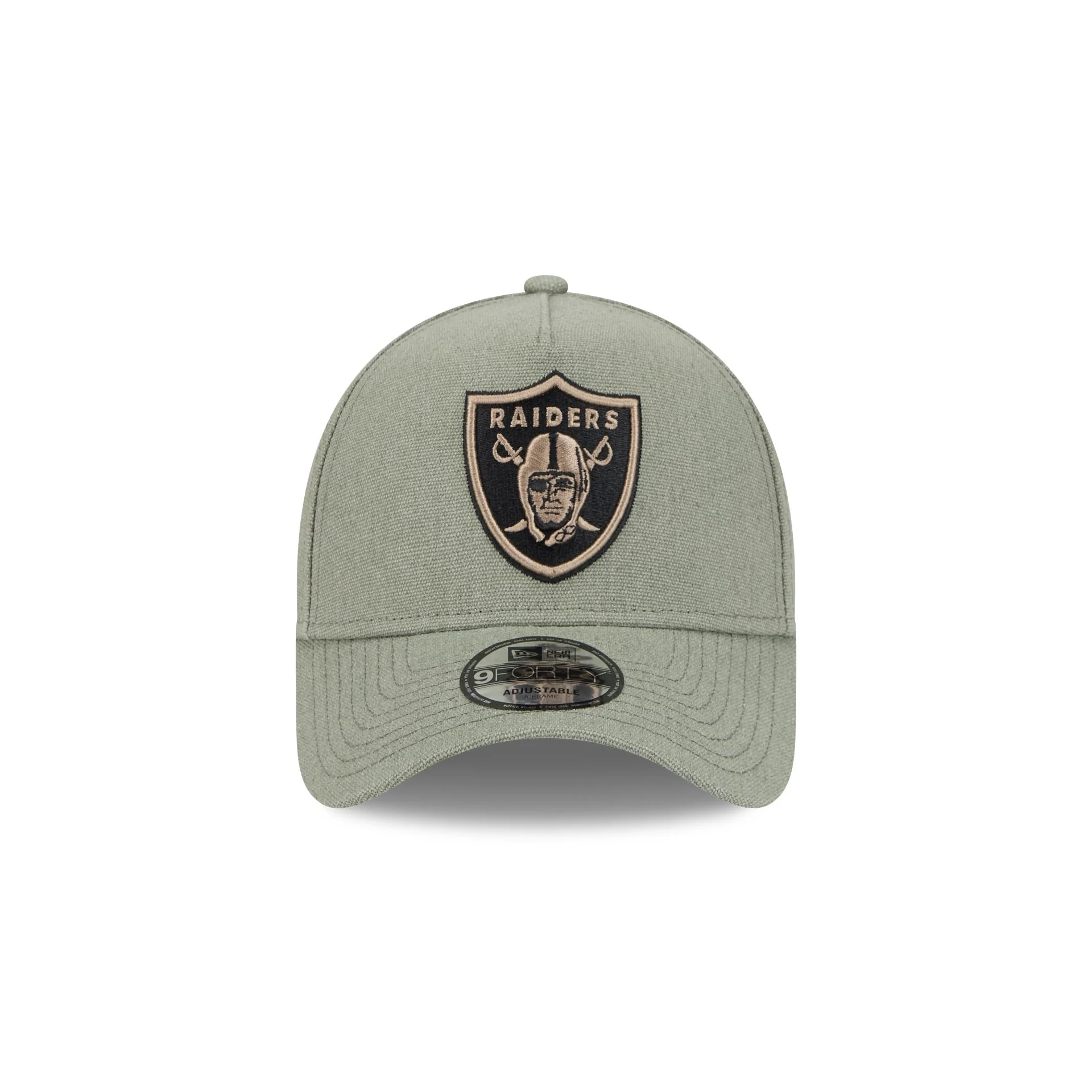 Las Vegas Raiders Logo Essentials Olive 9FORTY A-Frame Snapback Hat