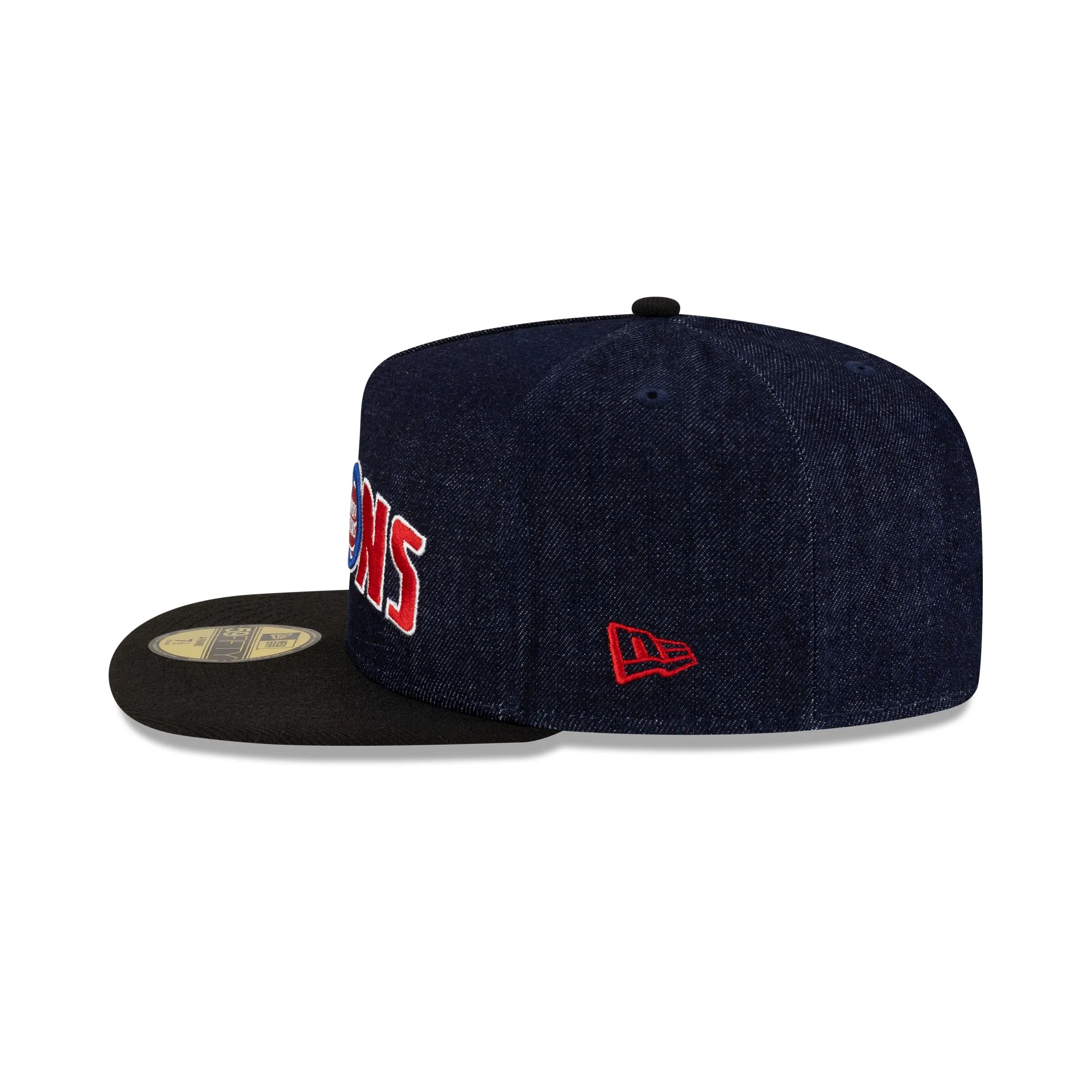 Detroit Pistons Navy Denim 59FIFTY A-Frame Fitted Hat