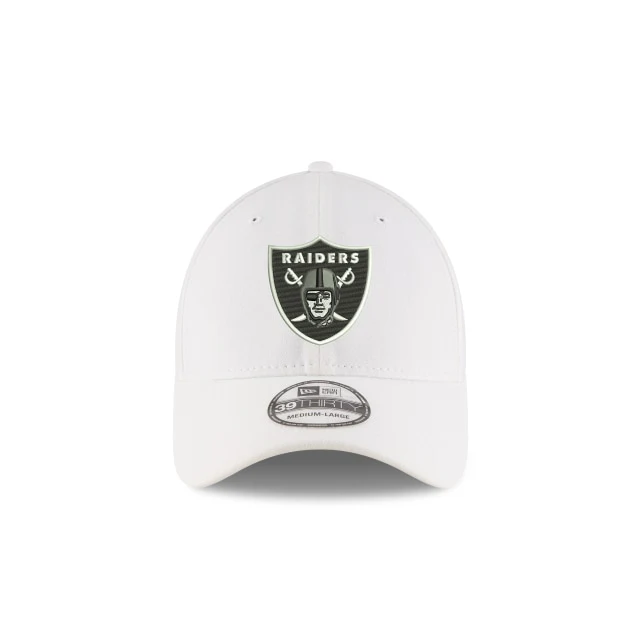 Las Vegas Raiders White Team Classic 39THIRTY Stretch Fit Hat